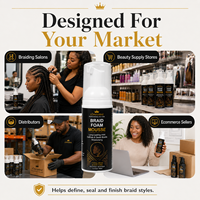 Mousse coiffante professionnelle à tenue forte, formule hydratante en mousse pour usage en salon, tous types de cheveux