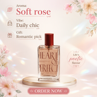 Parfum Cologne Bunga Mawar Confession Wanita 50ml, Tahan Lama, Botol Kaca dengan Tutup Merah untuk Pasokan Grosir