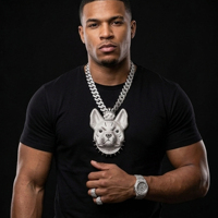 Colgante de Plata de Ley 925 con Moissanita Iced Out de Fábrica Directa, Diseño de Cara de Bulldog Francés, para Moda Urbana
