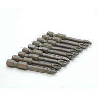 Embout de tournevis à chocs Phillips PH2 de 50 mm, haute qualité, antidérapant, forgé, en acier X5 de Taïwan, sablé, pour bricolage