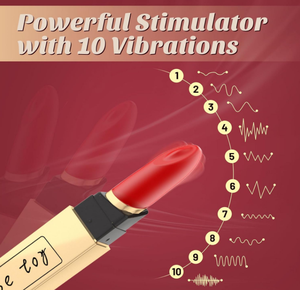 Vibromasseur de rouge à lèvres-Stimulateur clitoridien de balle discret avec massage du point G, mini jouet adulte rechargeable pour femme - Product Image 5