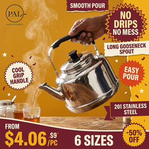 Large Stainless Steel Tea <strong>Kettle</strong> 1.5L 2L 3L 4L 5L 6L Cool Grip Handle MAX Water Line Gas Stove Home Kitchen Family Party Use - Product Image 3