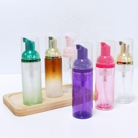 Bouteille Distributrice de Mousse pour Brosse à Poils d'Animaux 50ml 60ml Vide en PET Plastique pour Nettoyant Visage et Shampoing, Personnalisable par Sérigraphie