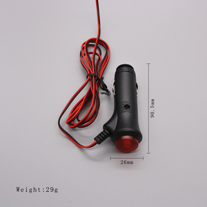 Car cigarette lighter socket <b>with</b> <b>switch</b> and power cord; car cigarette lighter <b>plug</b>. - Product Image 4