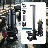 Bomba Sumergible para Aguas Residuales con Sellado Confiable, Bomba de Elevación de Aguas Residuales de Bajo Ruido con Estructura de Impulsor de Vórtice para Tratamiento de Aguas Residuales Municipales