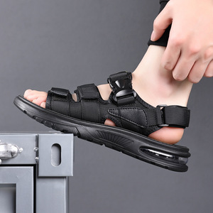 Sandalias Deportivas para Exteriores, Diseño Sólido, Punta Abierta, Parte Superior Textil, Suela de Goma, Impermeables, Transpirables, Zapatos de Senderismo de Verano para Hombre - Product Image 2