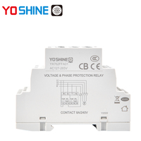 Relais de protection contre les défaillances de phase et les tensions asymétriques, miniature, scellé, AC220V-459VAC, DPDT 3P3W