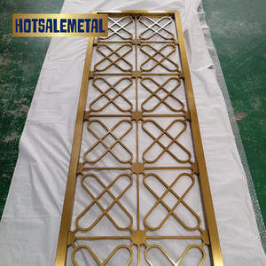 Hotsalemetal <b>red</b> <b>paper</b> room divider spa room divider gold waterfall wedding decor screen room divider for sale - Product Image 6