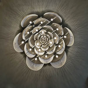 Nouveau lustre décoratif de rose de chaîne d'argent d'aluminium d'éclairage pendentif de gland moderne de mariage - Product Image 5