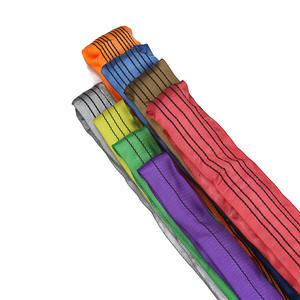 1T-10T 100% 高粘着性ポリエステルマルチカラーラウンドウェビングスリング5t - Product Image 3
