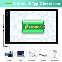 Tablette lumineuse LED portable pour enfants, avec 3 couleurs, pour dessin, copie et traçage, style diamant, niveau dessin animé
