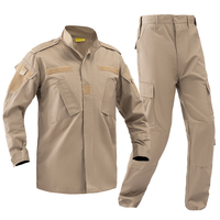 Personalizado caqui camuflaje ACU uniforme táctico poliéster algodón Ripstop tela duradera al aire libre traje para entrenamiento