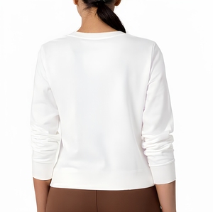 เสื้อสเวตเชิ้ตผ้าฟลีซคอตตอนสำหรับผู้หญิง สวมใส่สบาย ระบายอากาศได้ดี เหมาะสำหรับใส่พักผ่อนหรือเป็นชุดนอนลำลอง - Product Image 3