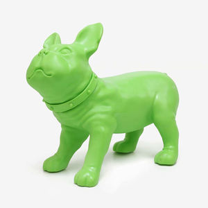 예쁜 플라스틱 소형견 마네킹, 녹색 동물 마네킹 프렌치 불독 - Product Image 1