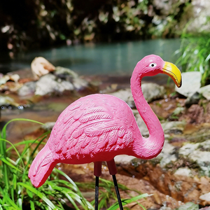Décoy de chasse aux oiseaux en plastique rose de qualité supérieure, sur pieds longs, pour la chasse en zone humide, attirant les prédateurs et les oiseaux aquatiques des marais - Product Image 4
