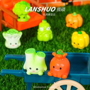 Figuras de Vegetales en 3D Lanshuo, Resina Plástica, DIY, Llavero, Decoración para Teléfono, Artículos Decorativos de Dibujos Animados, Empaque Mixto - Product Image 3