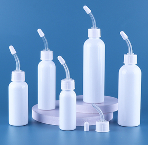 Bouteille de gouttes d'oreille ronde en plastique HDPE PE pour animaux de compagnie Tuyau en plastique compressible avec bout pointu Bouteille à bec souple pour le nettoyage des oreilles - Product Image 1