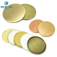 Pas de minimum de petite commande 40MM 4CM or argent laiton personnalisé gravure Laser Logo métal défi pièce vierge