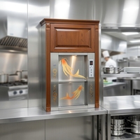 Mini-ascenseur de livraison de nourriture sans engrenages pour cuisine intérieure/extérieure, moderne, pour hôtel et restaurant