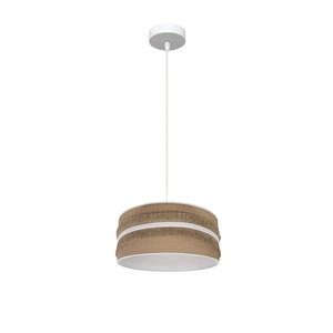 Pendant <b>light</b> 1xe27 <b>white</b> and <b>white</b> bag, measuring 30x30 cm, ideal for decorative and ambient lighting indoors. - Product Image 1