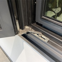 Fenêtres à battants horizontaux modernes personnalisées pour villa, avec persiennes intégrées, cadre en alliage d'aluminium à rupture de pont thermique, isolation thermique