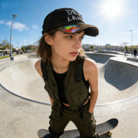 Casquette de baseball personnalisée effet vieilli et délavé, avec éclaboussures de peinture à l'huile et trous déchirés, visière courbée, style vintage Dad Hat, streetwear unisexe