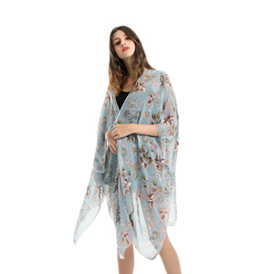 Delle donne Di Modo Del Bikini Cover Up <span class=keywords><strong>Estate</strong></span> di Stampa di 110*66 centimetri Beach Sarong Sciarpa Scialle Pianura - Product Image 5
