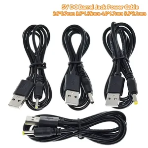 USB Port to 2.0*0.6mm 2.5*0.7mm 3.5*1.35mm 4.0*1.7mm 5.5*2.1mm 5V DC Barrel Jack Power Cable Connector 1M