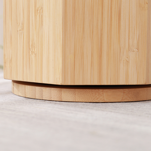 Organisateur de cuisine à 9 compartiments Porte-ustensiles rotatif en bambou - Product Image 6