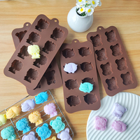 Moule à Bonbons Chocolat en Silicone de Qualité Alimentaire Sans BPA en Forme de Lion et Tigre, Résistant à la Chaleur, pour Bricolage Pâtisserie