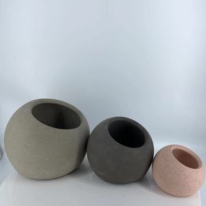 Vasi a Mezza Luna per Piante, Decorazione Casa, Vaso per Fiori <span class=keywords><strong>in</strong></span> <span class=keywords><strong>Cemento</strong></span> - Product Image 5