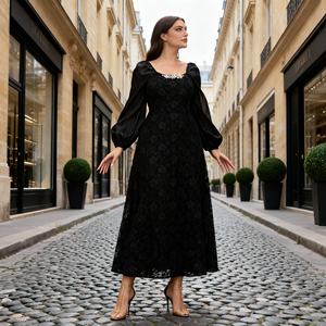 Robe Abaya en polyester de haute qualité, couleur unie, pour femmes musulmanes, fournisseur en gros personnalisé, matériau élégant - Product Image 4