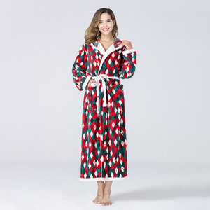 Noël à carreaux <span class=keywords><strong>peignoir</strong></span> chapeau à capuche couleur correspondant Pj flanelle noël luxe Onesie pyjamas <span class=keywords><strong>chemise</strong></span> <span class=keywords><strong>de</strong></span> <span class=keywords><strong>nuit</strong></span> pour les femmes - Product Image 6