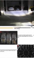Projecteurs LED Moto JPAD Angel Eye Haute Intensité, Feux Auxiliaires Carrés à 3 Lentilles pour Pare-chocs Avant de SUV, Modèle de Modification