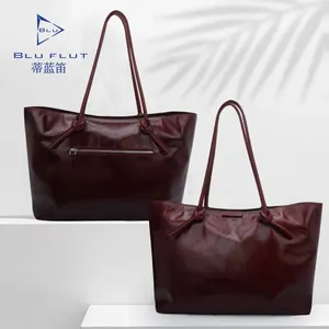 Yeni moda toptan kadın büyük el çantası çanta hakiki inek derisi deri büyük çanta bayanlar laptop çanta Jiaye Guangzhou fabrika