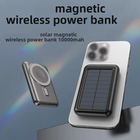 Chargeur portable solaire ultra-fin en plastique à charge rapide magnétique sans fil 10000 mAh pour extérieur