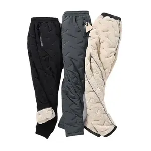 Pantalones chinos con logotipo personalizado de alta calidad, pantalones para exteriores para hombre, pantalones de lana lisos Unisex en blanco, pantalones deportivos para hombre