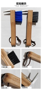 2025 Neue hochwertige Huf pickel mit Holzgriff Holz huf pickel bürste für die Reinigung von Pferde huf - Product Image 6