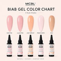 Kit de Gel de Construction à Base d'Eau MCBL BIAB Marque Privée, Rose Tendance, 5 Couleurs, Sans HEMA, Écologique, Végétalien, Non Toxique