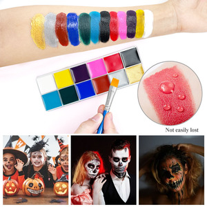 <span class=keywords><strong>Kit</strong></span> de peinture pour le corps et le visage, Palette de <span class=keywords><strong>maquillage</strong></span> professionnelle, <span class=keywords><strong>Kit</strong></span> de peinture pour le visage, 12 couleurs, Halloween - Product Image 3