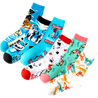 Chaussettes Jacquard en Coton pour Hommes Whale, Motifs Animaux, Musique, Poker, En Stock, Chaussettes Amusantes et Tendance pour l'École