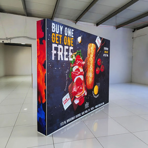 Espositore Pop-Up Pieghevole in Lega di Alluminio con Pannello Retroilluminato a Rete Illuminata, Design Moderno a Scorrimento Digitale - Product Image 3