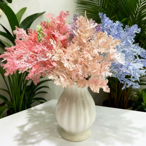 Foglie Artificiali Colorate in Seta, Foglie Verdi, Rosa e Rosse per Decorazioni Domestiche, Soggiorno, Matrimoni e Composizioni Floreali - Product Image 1