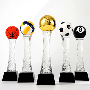 Nouveau design balle <span class=keywords><strong>de</strong></span> golf colorée Globe en <span class=keywords><strong>verre</strong></span> <span class=keywords><strong>de</strong></span> cristal Trophées <span class=keywords><strong>de</strong></span> récompenses Trophées en <span class=keywords><strong>verre</strong></span> <span class=keywords><strong>de</strong></span> cristal gravés sur mesure - Product Image 2