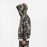Sweat-shirt à capuche personnalisé avec imprimé camouflage, poche avant, streetwear pour hommes, fabricant