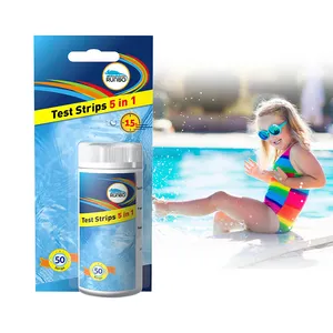 Enkele Blister Gemakkelijk Af Te Lezen Gemakkelijk Te Gebruiken 5-weg Zwembad Teststrip Zwembadwater <span class=keywords><strong>Test</strong></span> Waterkwaliteit Testkits - Product Image 1