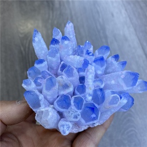 Vente en gros de cristaux naturels de guérison, pierres précieuses, grappe de <span class=keywords><strong>quartz</strong></span> <span class=keywords><strong>fantôme</strong></span> bleu pour la décoration - Product Image 2