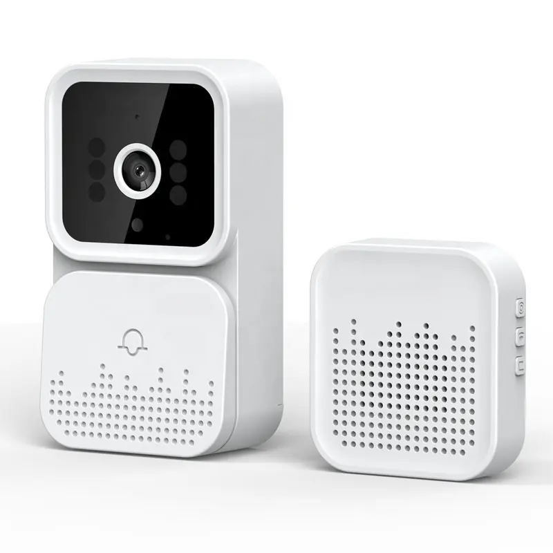 Sonnette vidéo IP WiFi Caméra de porte sans fil à vision nocturne Interphone audio bidirectionnel Moniteur de sécurité domestique visuel sonnette
