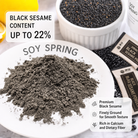 Pâte de sésame noir SOYSPRING 480g, pâte de sésame noir instantanée, céréale chaude traditionnelle chinoise pour le petit-déjeuner, OEM