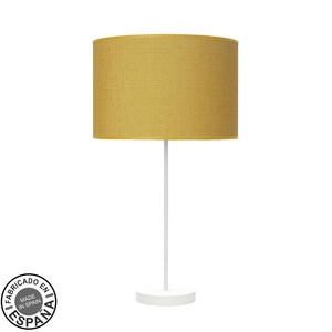 Lámpara de mesa 1xe27 en blanco y amarillo, dimensiones 63x30x30 cm, ideal para iluminar y decorar espacios modernos. - Product Image 1